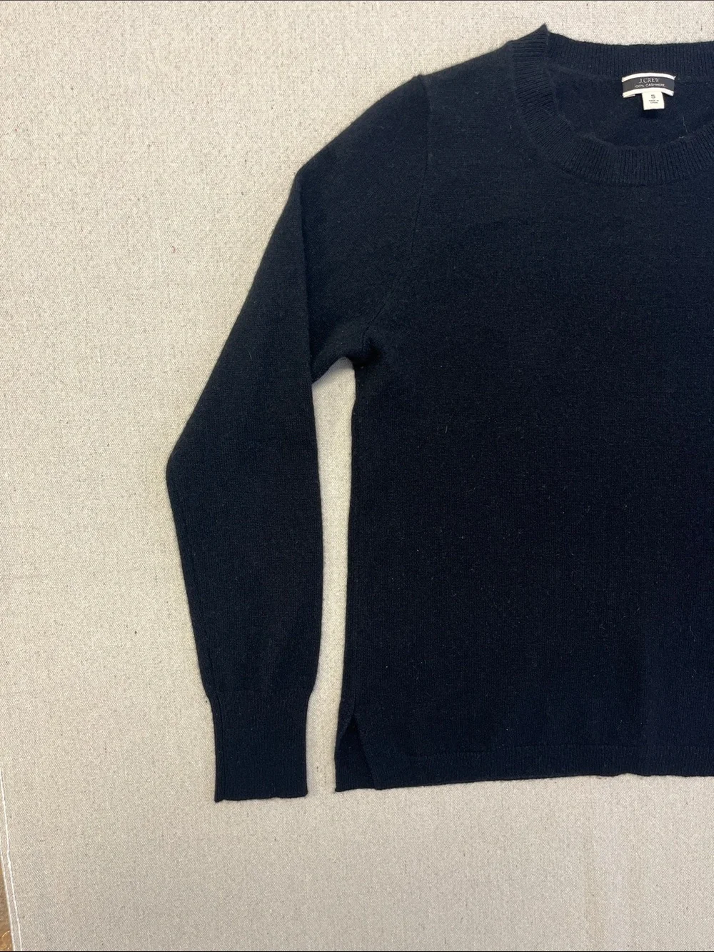 J.Crew 100% Cashmere Black Crewneck Sweater Women’s Small Soft